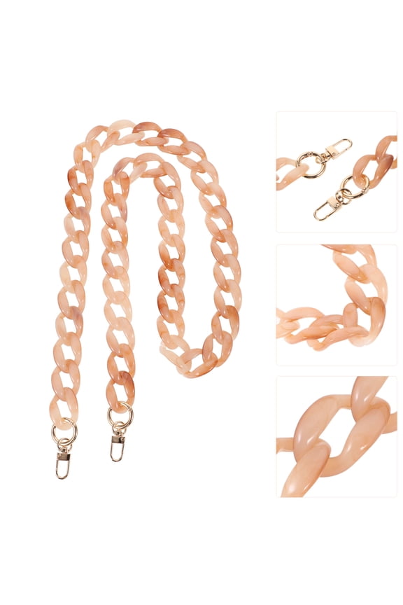 FRCOLOR Women Simply Fish Bone Chain Refined Bag Chain 1X2.5X120CM Beige