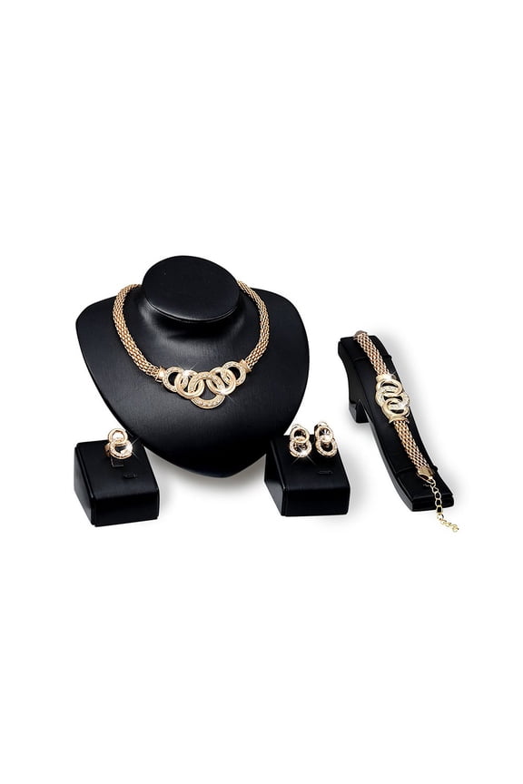 FRCOLOR Women's Accessories Accessories for Women Rhinestone Jewelry Bride Golden