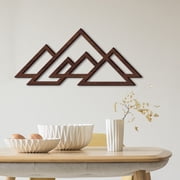 FRCOLOR Wood Mountain Wall Decor with Simple Shape and Classic Colors for Home Office Assorted Color
