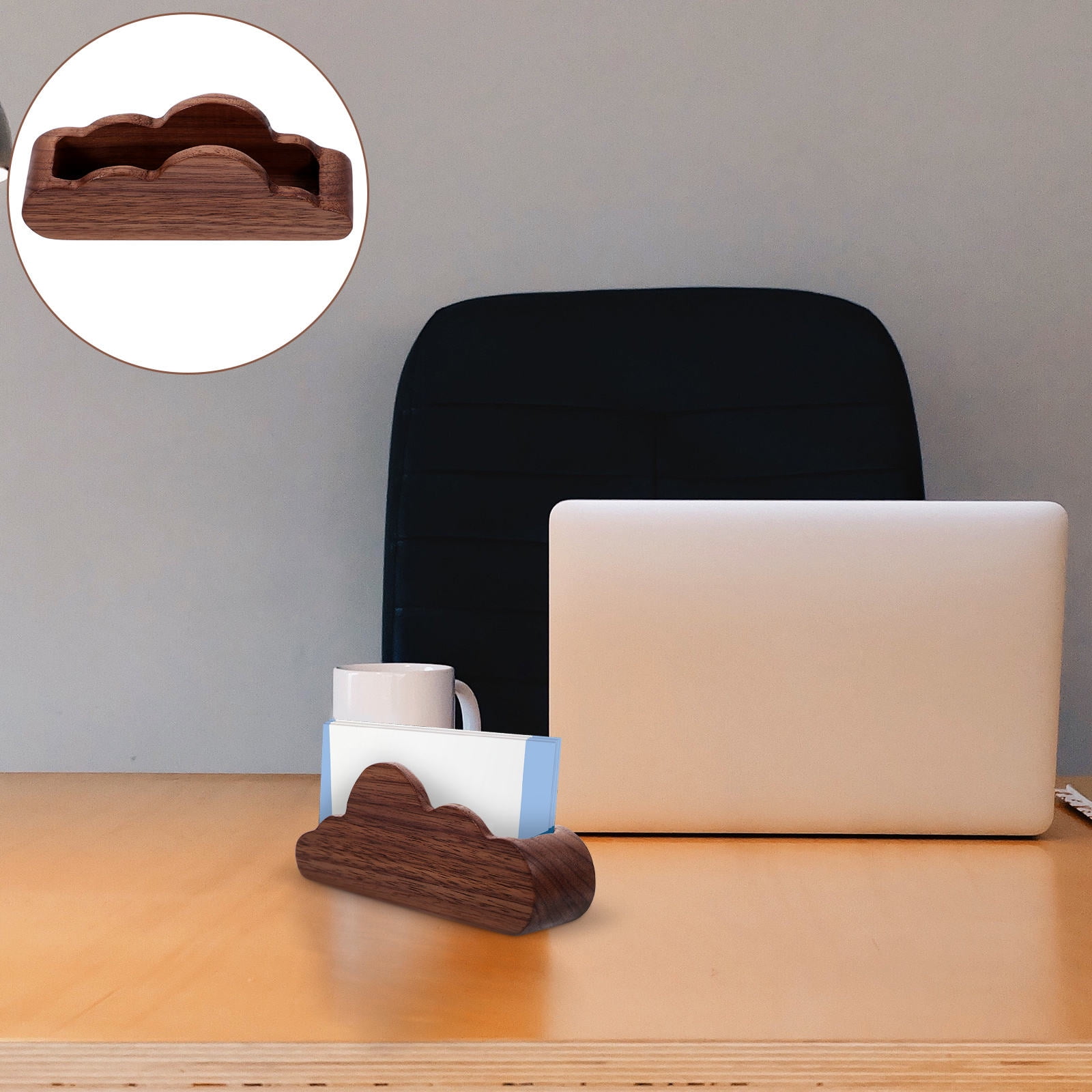 Organizing Stand FRCOLOR Wooden Display Stand for Desk Organizing Business Cards Light ...