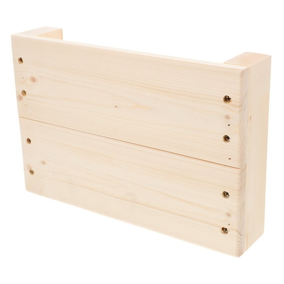 FRCOLOR Wooden Foot Stool for Bedroom and High Beds with 4pcs Sticker Suitable for Indoor Outdoor Use Under Desk or High Bed Steps