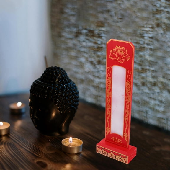 FRCOLOR Wooden Memorial Tablet for Temple Worship and Home Use Made from Solid Wood with Subtle Fragrance 6.5 x 9 inches