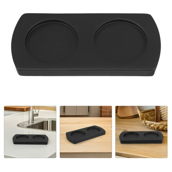 KAKOWELY Prevent Sliding Wooden Pepper Grinder Base Black 1Pack