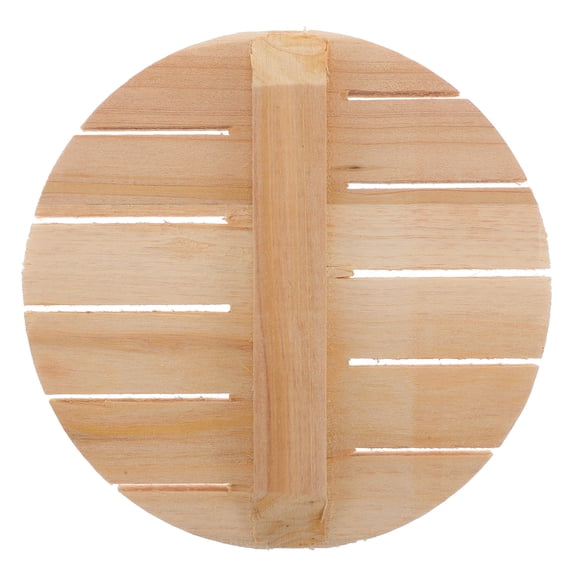LABSERRON Beige Cedar Wooden Rice Steamer Bottom Board for Kitchen Traditional Rice Basket