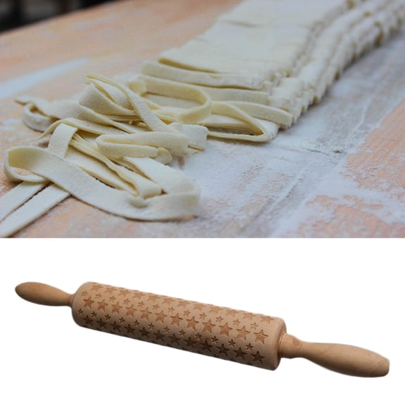 TAILTOSS Bamboo Rolling Pin Beautiful Light Brown for Pizza Making 1Pack