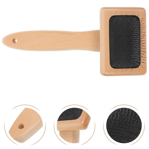 FRCOLOR Wooden Wool Carders Hand Carders Needle Felting Brush Needle Felting Slicker Brush Tool for Wool Felting Spinning Crafts