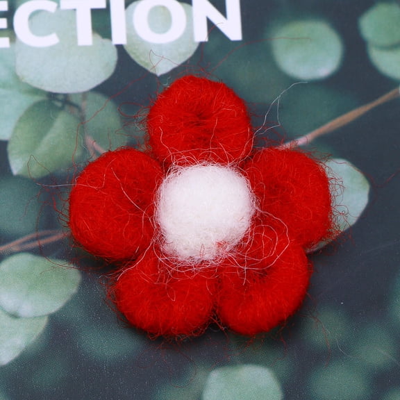 FRCOLOR Wool Felt Balls for DIY Decorations Red Color Great for Crafts and Needle Felting Projects 0.5 inch diameter