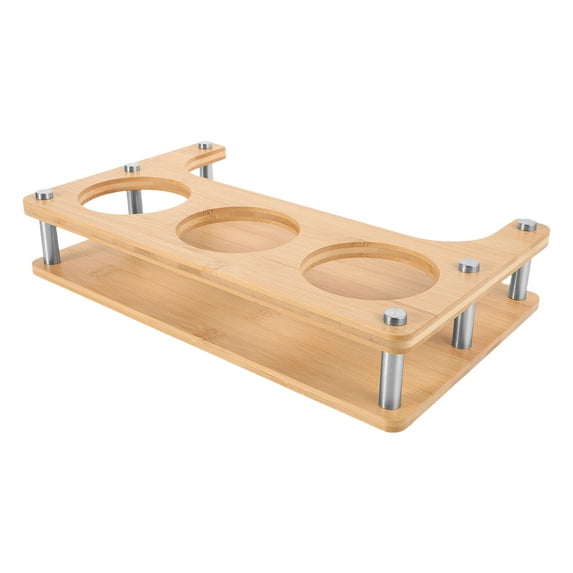 LABSERRON Stable Wooden Beige Kitchen Seasoning Organizer Rack For Spice Bottles 1Set