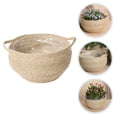 thumbnail image 1 of FRCOLOR Woven Flower Basket Woven Basket Hand Woven Planter Storage Basket Rustic Flower Basket Decor, 1 of 8