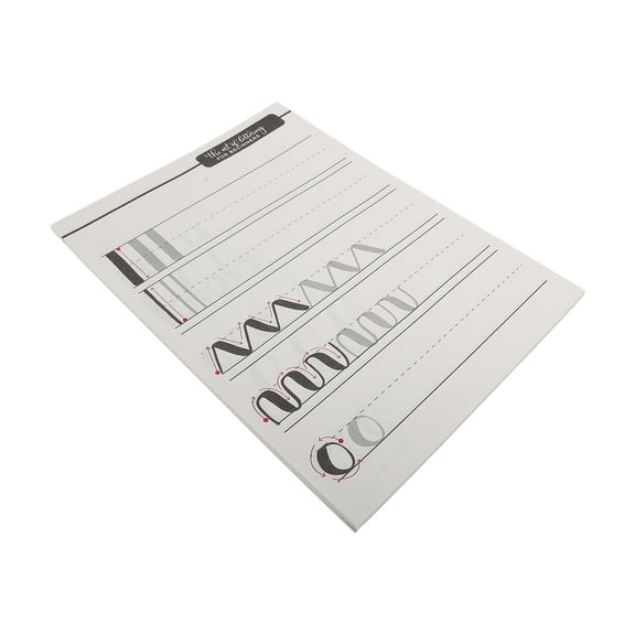 LABSERRON White English Calligraphy Copybook Writing Paper for Beginners Lightweight Durable 80 Sheets