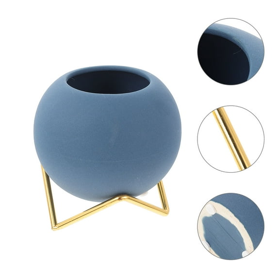 FRCOLOR Yellow Ceramic Flower Pot Set for Decor Small Succulent Plants and Greenery 4 Inch