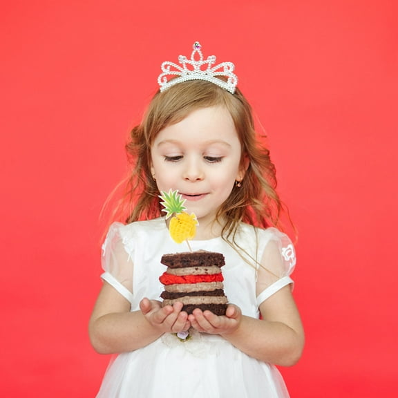 FRCOLOR Yellow Pineapple Cupcake Toppers Paper Dessert Decor for Summer Home Parties and Cake Decorations