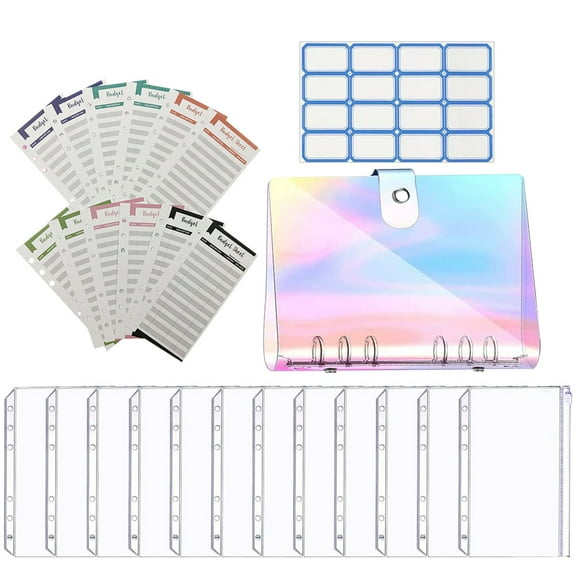 FRCOLOR Zipper One Items Budget Book Cash Envelopes Weekly Bill Plan 19.5X12.5CM