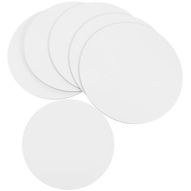FRCOLOR art canvas 6pcs Round Painting Canvas Panel Canvas Painting Boards 20cm,7.87"X7.87"X0.12"