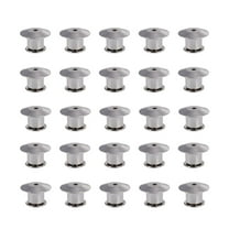 PAMINGONO Pin Locking Back Metal Silver 25PCS for Name Tags
