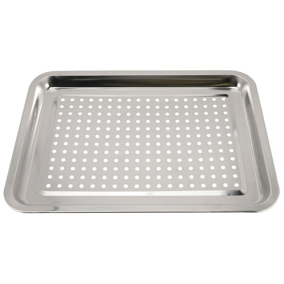 Unbranded Stainless Steel Round Grill Grate BBQ Grill Pan for Easy Outdoor Cooking and Storage Silver 14.5 Inch