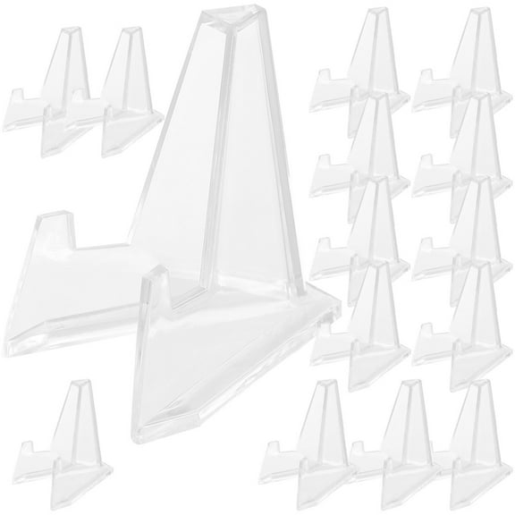 FRCOLOR card stand 15pcs Small Plate Holder Display Stands for Mini Photo Easel Commemorative Badges Artistic Work,2.76"X2.36"X1.97"