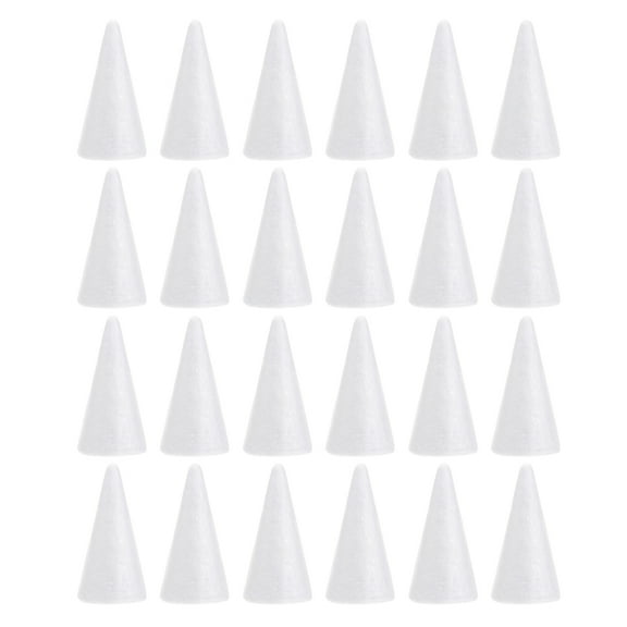 PAMINGONO Cone Shaped Foam for Teachers Paintable Glueable 24Pcs 3.93X2.16X2.16In