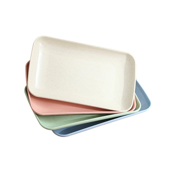 PAMINGONO Wheat Fiber Dinner Plates Set of 4 Assorted Colors Microwave Lightweight and 10.6 Inches