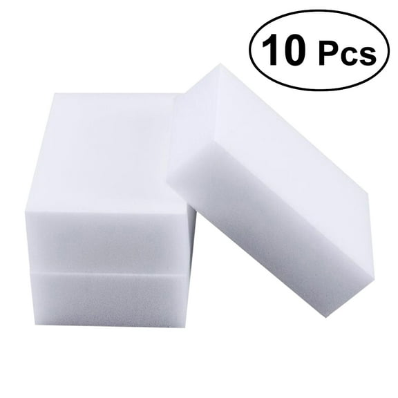 FRCOLOR dish sponge 10pcs White Sponges Eraser High Density Satin Oil Cleaning Sponge Household Cleaner Sponge Block for Home Kitchen Bathroom,3.94"X2.76"X1.18"