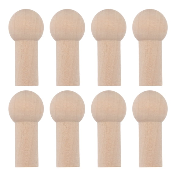 FRCOLOR doll pegs 8pcs Wood Shaker Pegs Unfinished Wooden Peg Hooks Hanger for Coat Wall Racks Hanging Towels Organizing Cups Mugs Headphone 51mmx23mmx15mm,2.01"X0.91"X0.59"