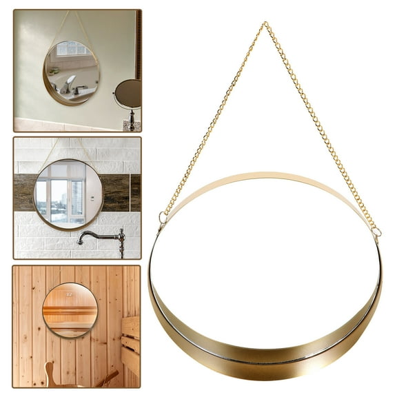 FRCOLOR for Rectangular Round Vanity Mirror Wall Mirror Bathroom Mirror 30x30cm Black