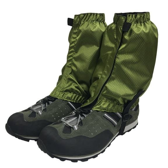 Green Waterproof Snow Gaiters Lightweight Breathable Ankle Gaiters for Outdoor Hiking 1 Pair