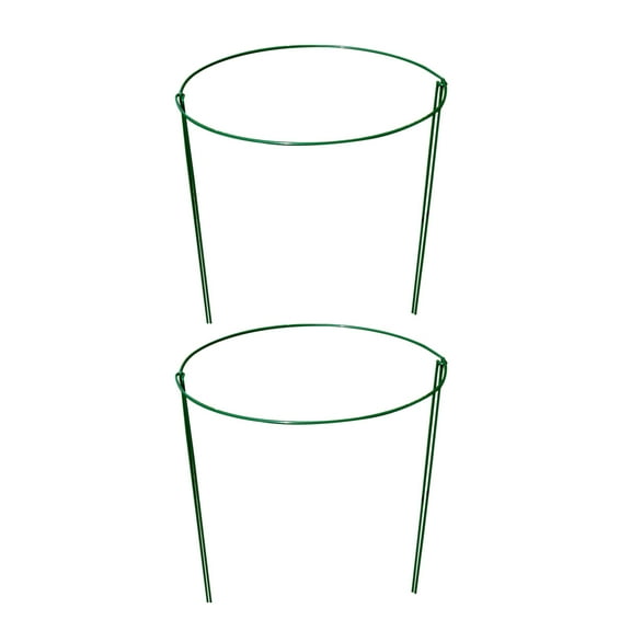 FRCOLOR garden trellis 2PCS Support Stakes Metal Trellises Ring Cage Climbing Stand Rack for Garden Hydrangea Indoor Leafy Plants Flowers 20x35CM,7.87"X13.78"X4.72"