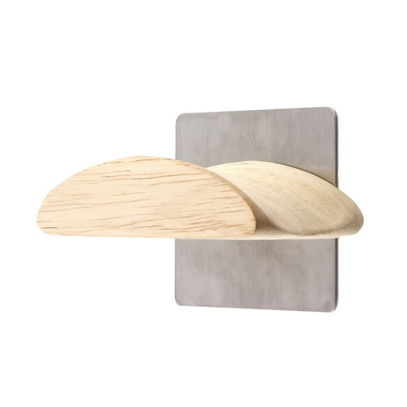 FRCOLOR headset holder Stainless Steel and Solid Wooden Headphone Holder Headset Stand Metal Wall Mounted Earphone Hanger Storage Rack Display,3.94"X2.48"X1.1"