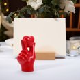 thumbnail image 1 of FRCOLOR heart Gesture Statue for Home Decor Resin Craft Red Color Living Room Desktop Decor 4.7 Inches, 1 of 7
