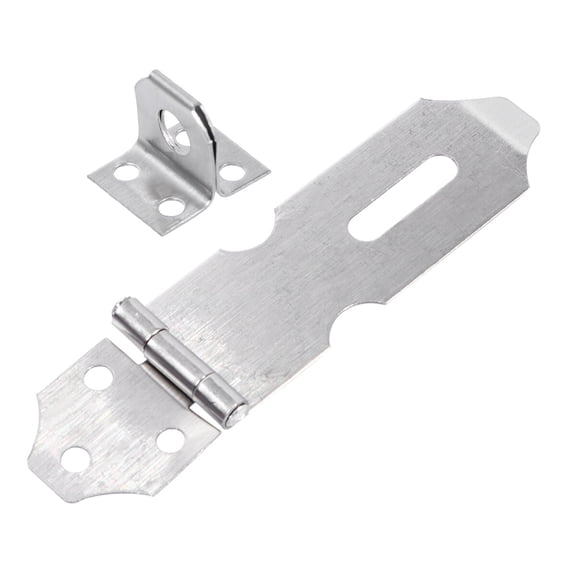 FRCOLOR padlock hasp 20Pcs Stainless Steel Padlock Hasp Angle Door Clasp Hasp Lock for Furniture Cabinet Drawer Cupboard Window 3 inches ( Silver ),4.02"X0.98"X0.16"