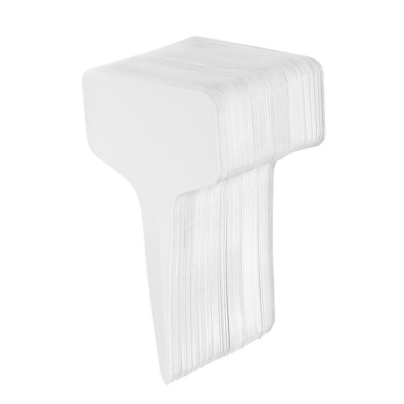 FRCOLOR plant tag 100Pcs Labels White, Waterproof Markers, T Type Labels, Sign Tags, Nursery Garden Marker for Potted Flower Vegetable ( 10 x 6 ),3.94"X2.36"X0.04"