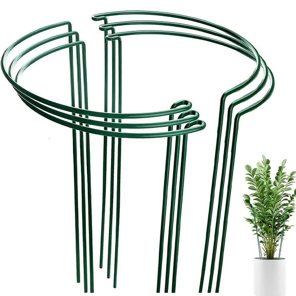 Unbranded Green Iron Plant Trellis for Garden Use with Smooth Surface and Sturdy Support 6 Pieces
