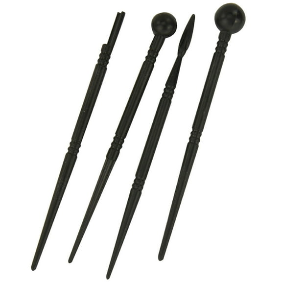 FRCOLOR reusable clay tools 4Pcs Plastic Pottery Carving Tools Clay Tools Modeling Clay Tools for Shaping Sculpting,6.3"X0.79"X0.79"