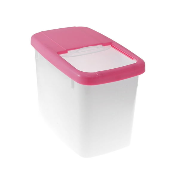 Unbranded 10kg Thicken Rice Bucket Plastic Rice Container Moisture    Sealed Grain Storage Bin (Pink)