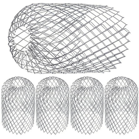 PAMINGONO Gutter Downspout Guard Silver 5Pcs 11.8X3.9X3.9In