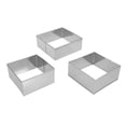 thumbnail image 1 of PAMINGONO Square Pastry Molds Silver Baking Tools Home Baking 3Pcs 3in, 1 of 11