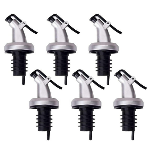FRCOLOR stopper 6Pcs Oil Pourer Spout Portable Reusable Pourers with Caps Pouring Stoppers Preserver for Home Wedding Birthday Party,3.35"X1.38"X1.38"