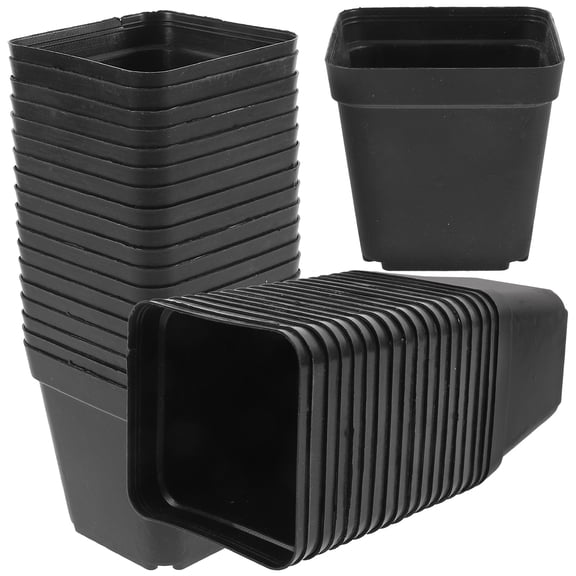 PAMINGONO Succulent Planter Plastic Black for 100Pcs 2.8x2.7x2.2in
