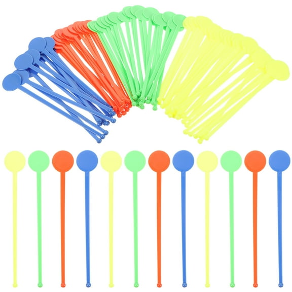 PAMINGONO 400 Pcs Assorted Color Acrylic Swizzle Sticks for Stirring Cocktails Parties and Events