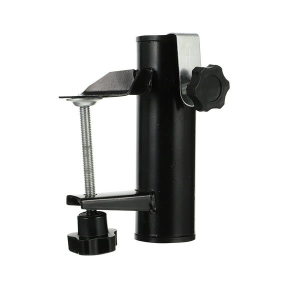 PAMINGONO Umbrella Mount Clamp Black Steel 1Set 5.9x3.5x1.8in
