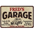 thumbnail image 1 of FRED'S Garage Gift Man Cave Metal Sign Decor 12x18 112180014074, 1 of 1