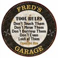 thumbnail image 1 of FRED'S Garage Rules 14" Round Metal Sign Garage Bar Wall Decor 100140013058, 1 of 1