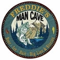 thumbnail image 1 of FREDDIE'S Man Cave Fishing 14" Round Metal Sign Garage Bar Decor 100140004402, 1 of 1