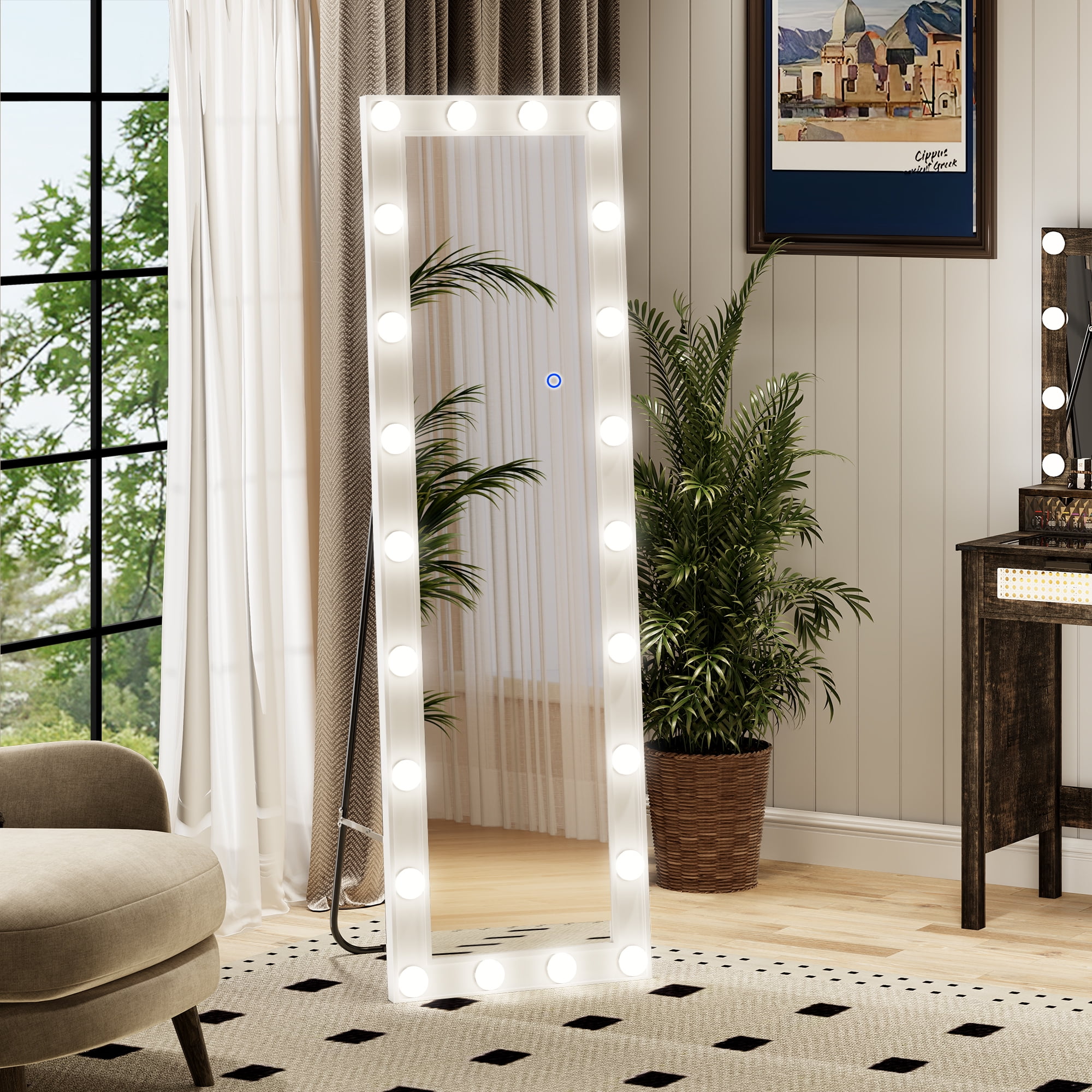 Floor standing hollywood mirror deals