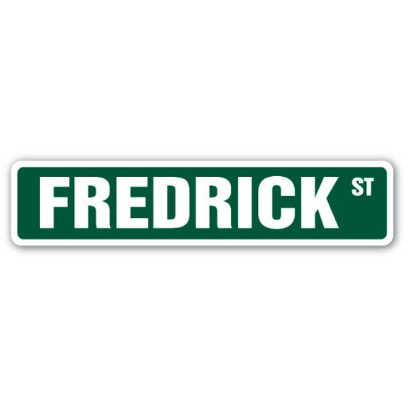 FREDRICK Street Sign Childrens Name Room Sign | Indoor/Outdoor | 24" Wide