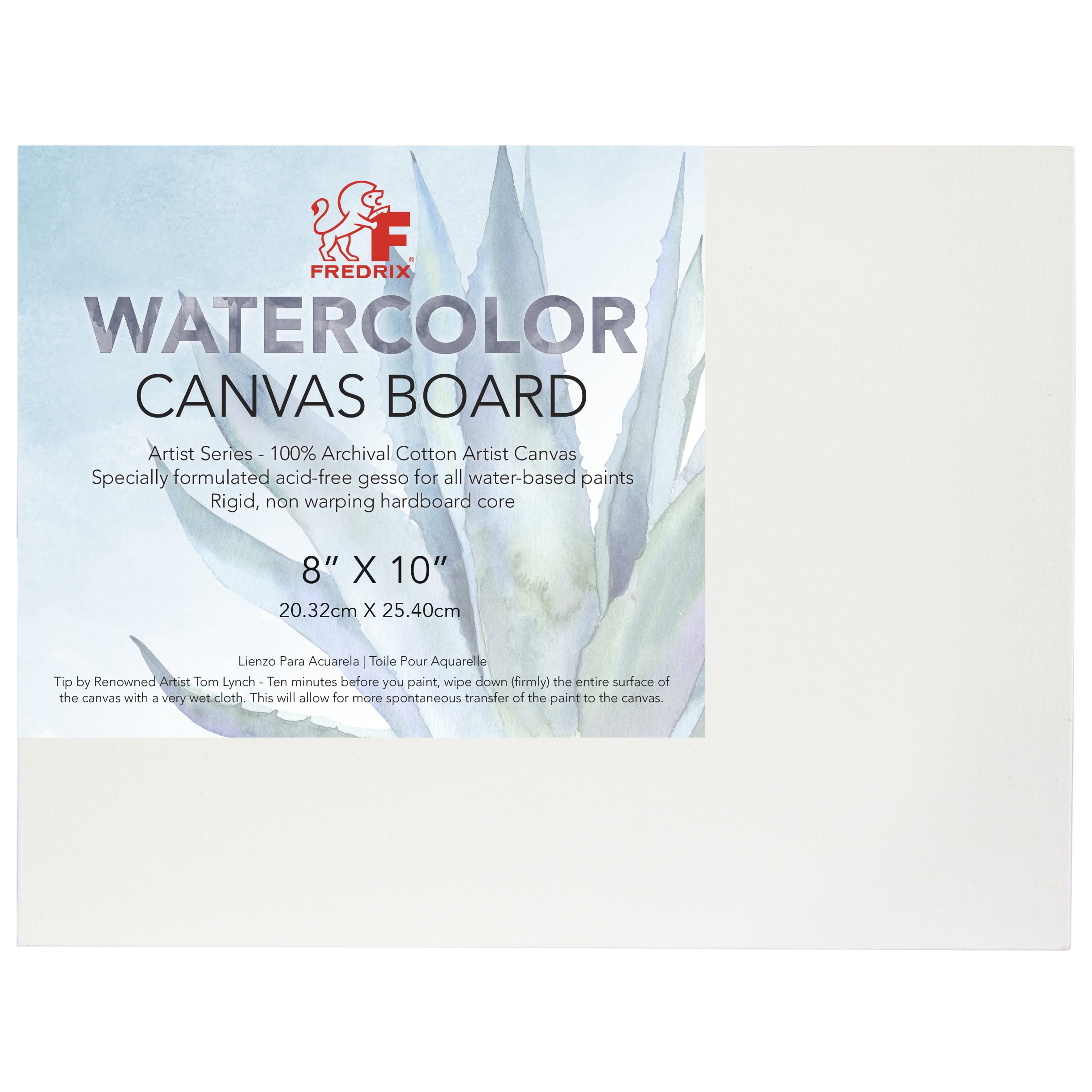 FREDRIX Artist Series Primed Watercolor Archival Canvas Board, 8" X 10 ...