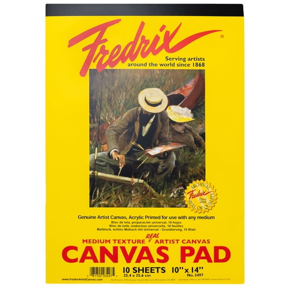 FREDRIX Creative Series White Canvas Pad, 10" x 14"
