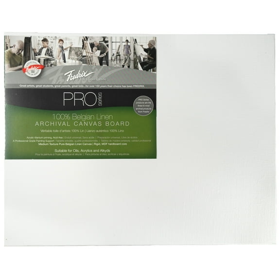 FREDRIX PRO Series Archival Linen Canvas Board, 11" x 14"