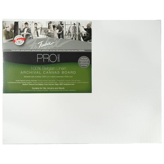 FREDRIX PRO Series Archival Linen Canvas Board, 9" x 12"